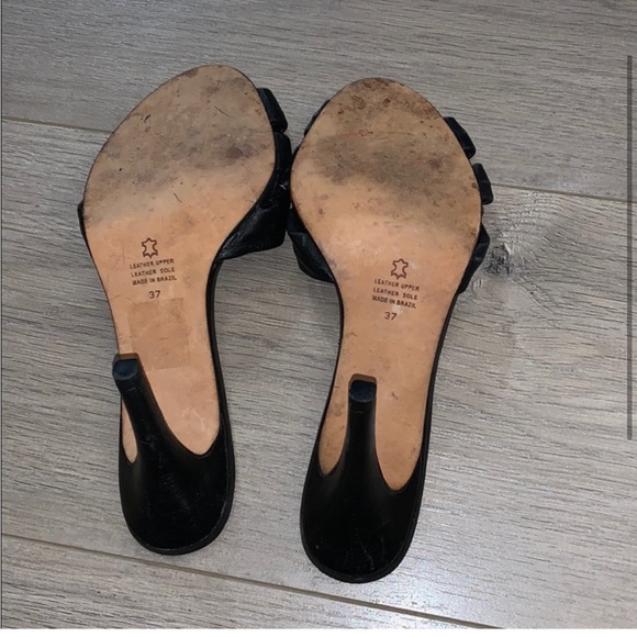 ALDO Black Leather Heels 37 - Picture 2 of 4